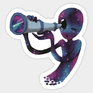 Alien Stargazer Sticker